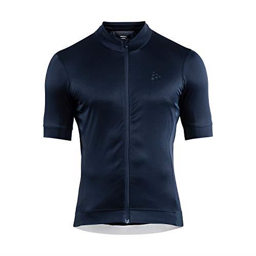 Craft Sportswear Mens Essence Bike Cycling Jersey UPF25+ Full Zip Short Sleeve Shirt,Blaze,Medium