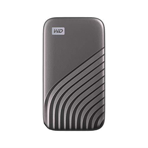 Western Digital My Passport SSD, 1TB, External Portable Drive, Gray, Up to 1050 MB/s - WDBAGF0010BGY-WESN