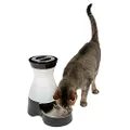 PetSafe Healthy Pet Water Station - Small, 64 oz Capacity, Gravity Cat & Dog Waterer, Removable Stainless Steel Bowl Resists Corrosion & Stains, Easy to Fill, Filter Compatible