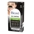 Biore Charcoal, Deep Cleansing Pore Strips for Blackhead Removal on Oily Skin, with Instant Blackhead Removal and Pore Unclogging, features Natural Charcoal, 3x Less Oily Feeling Skin, 6 Count