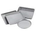 Farberware Nonstick Bakeware 4-Piece Toaster Oven Set, Gray