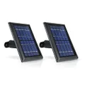 Wasserstein Solar Panel Compatible with Ring Spotlight Cam Battery - Power Your Ring Surveillance Camera continuously (2 Pack, Black)