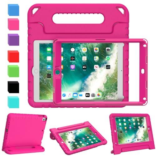 AVAWO New Ipad 9.7 2017 Model Kids Case - Light Weight Shock Proof Convertible Handle Stand Friendly Kids Case for Apple Ipad 9.7-Inch 2017 Latest Gen/Ipad Air/Ipad Air 2 Tablet - Magenta/Rose