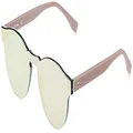 Lacoste Unisex Shield Sunglasses, Matte Pink Mirror/Pink Mirror, 58 mm, L903S