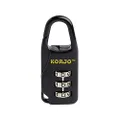 Korjo Designer Combination Lock, Travel Lock, Black
