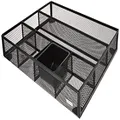 Rolodex Deep Desk Drawer Organizer, Metal Mesh, Black (22131) 11.75 inches Long by 15.25 inches Wide