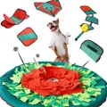 SNiFFiz SmellyMatty Snuffle Mat for Dogs - Interactive Food Puzzle Toys Package (Large Nosework Blanket + 5 Treat Puzzles) - Slow Feeding Games with Stress Relief for Boredom
