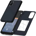 GOOSPERY Galaxy S20 Wallet Case with Card Holder, Protective Dual Layer Bumper Phone Case (Midnight Blue)