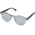 Lacoste Unisex Shield Sunglasses, Matte Grey Solid/Grey Solid Flash Silver, 58 mm, L903S-035