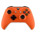 eXtremeRate Orange Soft Touch Front Housing Shell Case for Xbox One S/X Controller, Comfortable Replacement Kit Faceplate Cover for Xbox One Wireless Controller Model 1708 - Controller NOT Included