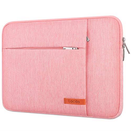 Lacdo 15.6 inch Laptop Sleeve Notebook Case for 15.6" Acer Aspire 3 5 7, ASUS VivoBook 15/ROG/TUF, Lenovo IdeaPad V145, HP Elitebook 850, Samsung Chromebook 4, Dell MSI Protective Computer Bag, Peach