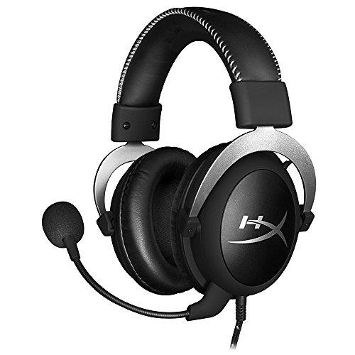 HyperX HX-HSCL-SR/NA Cloud Silver Gaming Headset with in-Line Audio Control for PC & PS4 & Xbox One, Removable Microphone HX-HSCL-SR/NA