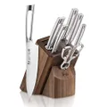 Cangshan Cutlery Australia TN1 Series Swedish Sandvik Steel Forged Knife Block Set, Walnut, 1021950