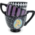 Silver Buffalo Disney Tim Burton Alice in Wonderland Stacked Teacup 3D Sculpted Ceramic Coffee Mug, 20 Ounces