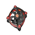 Thermaltake Riing 12 Series High Static Pressure 120mm Circular LED Ring Case/Radiator Fan with Anti-Vibration Mounting System Cooling CL-F038-PL12RE-A Red