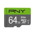 PNY Elite microSDXC Card 64GB Class 10 UHS-I U1 100MB/s