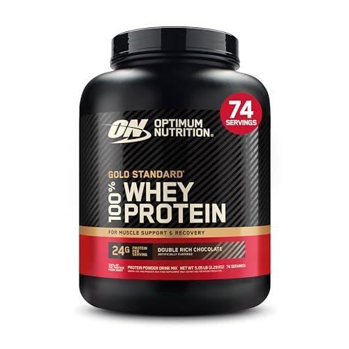 Optimum Nutrition Gold Standard 100% Whey Protein Powder, Double Rich Chocolate, 5 Pound