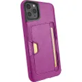 Smartish iPhone 11 Pro Max Wallet Case - Wallet Slayer Vol. 2 [Slim Protective Kickstand] Credit Card Holder (Silk) - Purple Reign