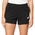 PUMA Women's ESS Sweat Shorts TR, Cotton Black, L