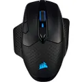 Corsair Dark CORE RGB PRO SE Gaming Mouse for FPS, MOBA - 18,000 DPI - 8 Progammable Buttons - Reversible USB-C Connector - Qi Wireless Charging - iCUE Compatible - Black