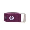 Manduka Align Yoga Strap – Strong, Durable Cotton Webbing with Adjustable Buckle for Secure, Slip-Free Support for Stretching, Yoga, Pilates and General Fitness. (35440), 8 Feet,Purple