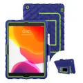 Gumdrop Hideaway Case Designed for The New Apple iPad 10.2 7th Gen (2019) Tablet Commercial, Business and Office Essentials - Royal Blue/Lime, Rugged, Shock Absorbing, Extreme Drop Protection