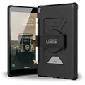 URBAN ARMOR GEAR UAG Designed for iPad 10.2 Case Black 9th Generation 2021 & 8th Gen 2020 w/Hand Strap Thin Slim Durable Protective Cover w/Pencil Holder & Asset Tag Window, Metropolis Series