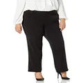 Rafaella Women's Plus Size Curvy Fit Gabardine Bootcut Dress Pants 16-22, Black, 16