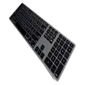 Matias Wireless Aluminum Keyboard Space Gray, FK418BTB, Silver
