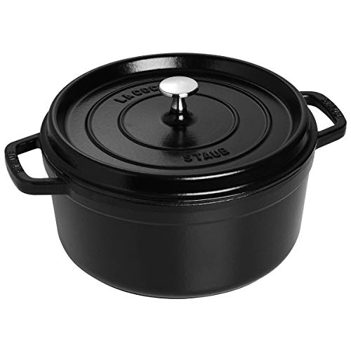Staub Round Cocotte, 24 cm, Black