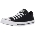 Converse Women's Chuck Taylor All Star Leather High Top Sneaker, Black/White/Black, 6 US