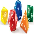 Learning Resources Jumbo Foam Polyhedral Dice, 5 Dice, 4, 8, 10, 20 Sides, Ages 5+