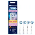 Oral-B Genuine Sensi UltraThin Replacement White Toothbrush Heads, Refills for Electric Toothbrush, Gentler on Gums Still Tough on Plaque, Pack of 4