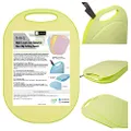 Kitchen 5 in 1 Multi-Layer Anti-Bacterial Non-Slip Cutting Board (Lime), Innovative 5 Layered Construction, BPA Free, Dishwasher Safe, Juice Grooves, Easy Grip Handle, 5 Thick Boards for Price of 1