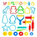 KIDDY DOUGH 24-Piece Tools Dough & Clay Party Pack w/Animal Shapes - Mega Tool Playset Includes 22 Colorful Cutters, Molds, Rollers & Play Accessories