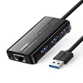 UGREEN USB 3.0 Hub Ethernet Adapter 10/100/1000 Gigabit Network Converter with USB 3.0 Hub 3 Ports for Nintendo Switch, Windows Surface Pro, MacBook Air/Retina, iMac Pro, Chromebook, PC
