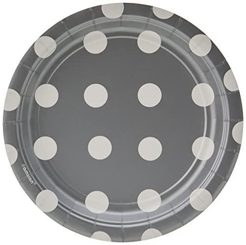 Dots 17cm Round Plate Silver