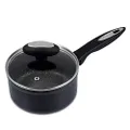Zyliss Ultimate Non-Stick Saucepan with Lid Forged Aluminium, Black, Rockpearl Plus Non-Stick Technology, Suitable for All cooktop Hob Including Induction 16cm/1.5L