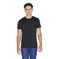 American Apparel Men's 50/50 Crewneck Short Sleeve T-Shirt, 2-Pack, Black, X-Small