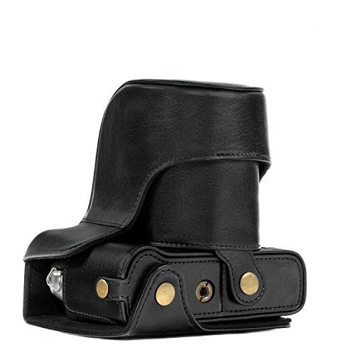 MegaGear MG576 Fujifilm X-T20 (16-50mm / 18-55mm Lenses), X-T10 Ever Ready Leather Camera Case & Strap, Black