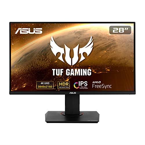 ASUS TUF Gaming VG289Q, 28 Inch4K (3840x2160) Gaming Monitor, IPS, 90% DCI-P3, DP, HDMI, FreeSync, Low Blue Light, Flicker Free, Shadow Boost, HDR 10, Black
