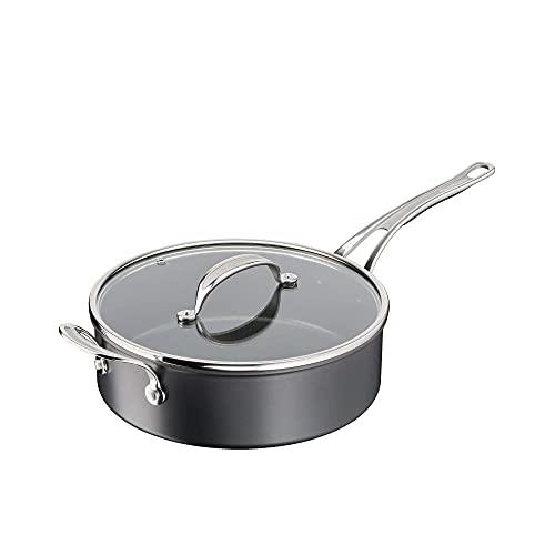 TEFAL Jamie Oliver by Tefal Cooks Classic Non-Stick Induction Hard Anodised Sautepan + Lid 26cm, H9123344