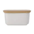 Maxwell & Williams White Basics Butter Dish With Bamboo Lid