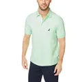 Nautica Men's Short Sleeve Solid Stretch Cotton Pique Polo Shirt, Ash Green, Small