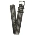 Timex Single-Layer 20mm Slip-Thru Strap, Graphite/Blush Stripe Metallic, Modern
