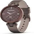 Garmin Lily, Small Stylish Fitness Smartwatch, Dark Bronze Bezel with Paloma Case and Italian Leather Band, 1 inch (010-02384-A0)