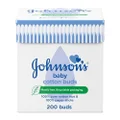 Johnson & Johnsons Baby Cotton Bud, 200 Count, White