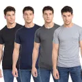 Layer 8 Men's 4-Pack Active Everyday Lounge T-Shirts, Multicolor, Assorted, Medium