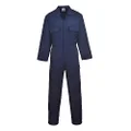 Portwest S999 Mens Euro Workwear Polycotton Coverall Boiler Suit Overalls Navy Tall, Large