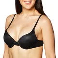 Maidenform Wireless Push-Up Bra, Wirefree Bra with Demi Plunge, Convertible T-Shirt Bra with Push-Up Cups, Black, 38D